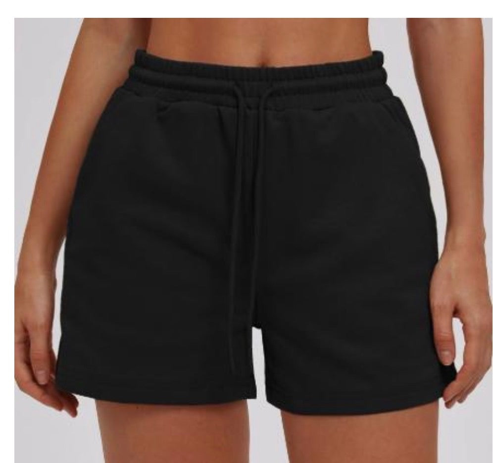 Drawstring Black Shorts